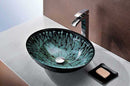 Anzzi Bravo Series Deco-Glass Vessel Sink in Lustrous Black 5