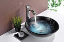 Anzzi Stellar Series Deco-Glass Vessel Sink in Deep Sea 3