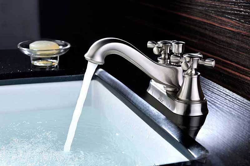 Anzzi Major Series 2-Handle Bathroom Sink Faucet in Brushed Nickel 5