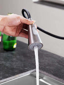 Anzzi Rodeo Single-Handle Pull-Out Sprayer Kitchen Faucet in Brushed Nickel KF-AZ214BN 10