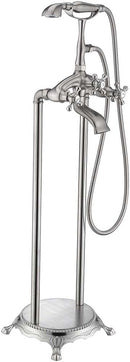 Anzzi Tugela 3-Handle Claw Foot Tub Faucet with Hand Shower in Brushed Nickel FS-AZ0052BN 14