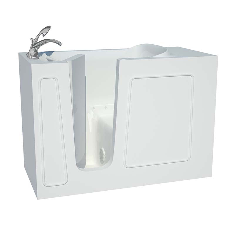 Venzi Artisan Series 26x53 White Air Jetted Walk-In Tub Left By Meditub