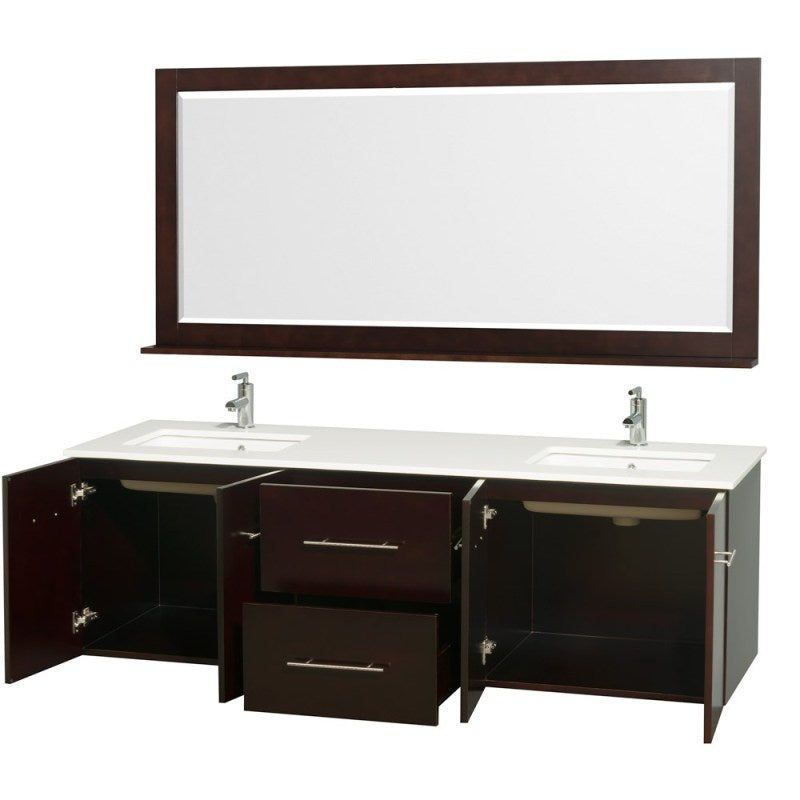 Wyndham Collection Centra 72" Double Bathroom Vanity for Undermount Sinks - Espresso WC-WHE009-72-DBL-VAN-ESP- 5