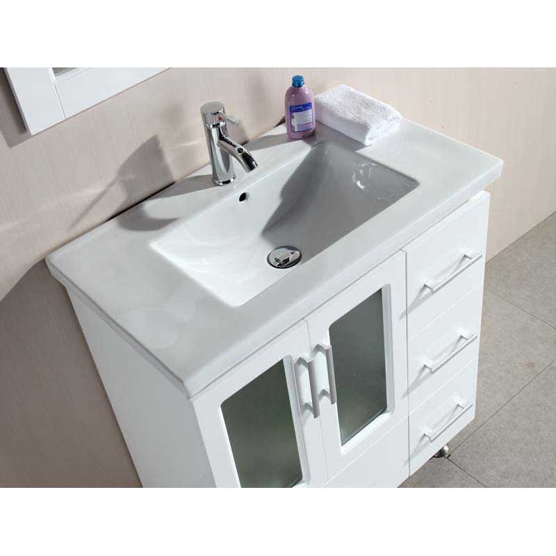 Design Element Stanton 32" Single Sink Vanity Set with Drop-in Sink in White 3