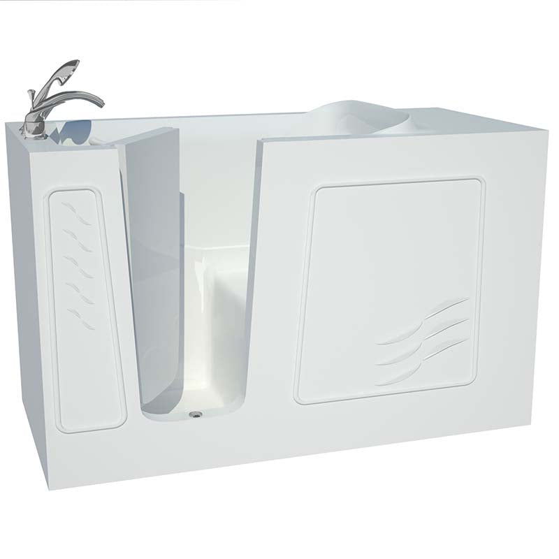 Venzi Artisan Series 30x60 White Soaker Walk-In Tub Left By Meditub