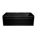 Lyons Industries Linear 5 ft. Left Drain Heated Soaking Tub in Black