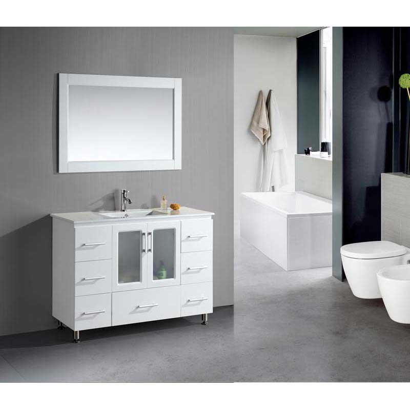 Design Element Stanton 48" Single Sink Vanity Set with Drop-In Sink in White 2