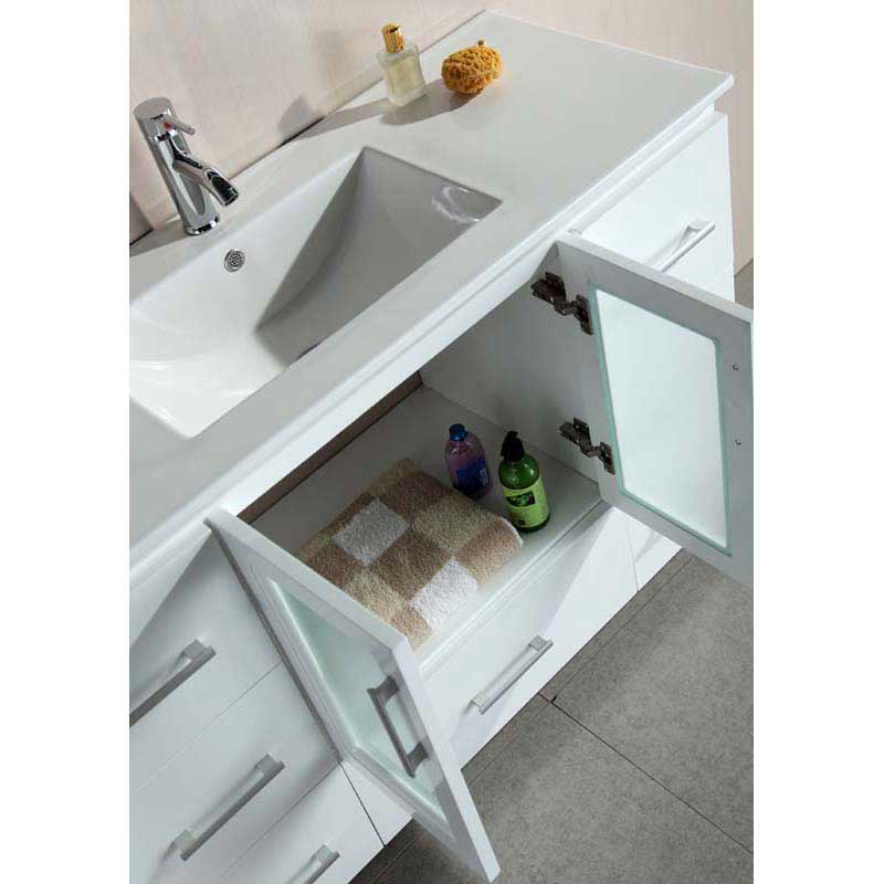 Design Element Stanton 48" Single Sink Vanity Set with Drop-In Sink in White 6