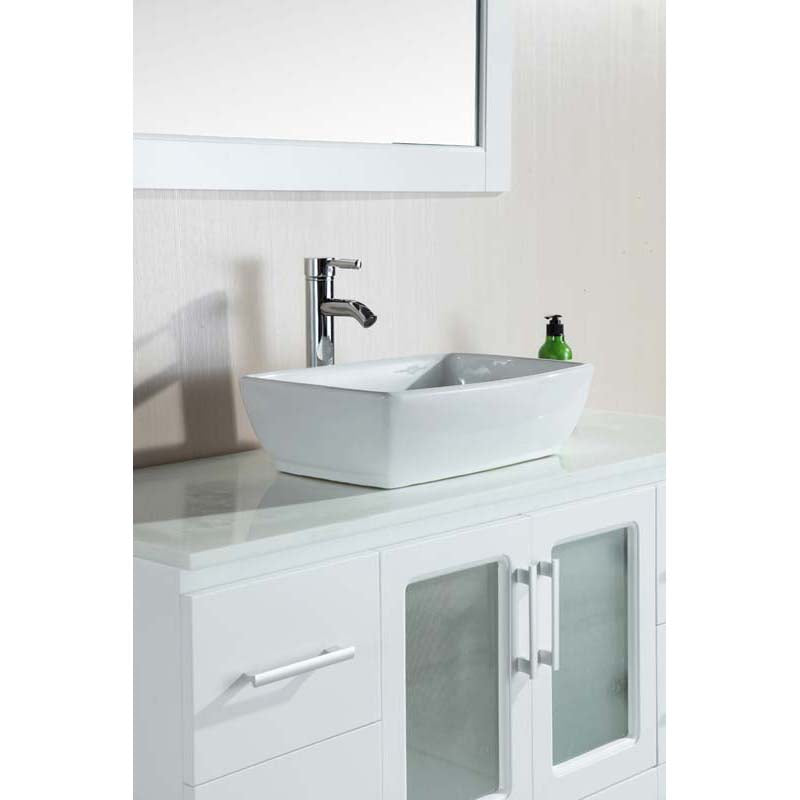 Design Element Stanton 48" Single Sink Vanity Set with Vessel Sink in White 5