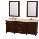 Wyndham Collection Berkeley 80" Double Bathroom Vanity - Dark Chestnut WC-1717-80-DBL-CDK 6
