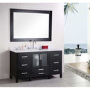 Design Element Stanton 60" Single Sink Vanity Set in Espresso 2