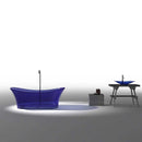Azul 69 in. One Piece Anzzi Stone Freestanding Bathtub in Trancendent Regal Blue  5