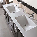 Design Element Stanton 72" Double Sink Vanity Set in Espresso 2