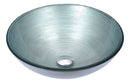 Anzzi Gardena Series Deco-Glass Vessel Sink in Brushed Silver S197