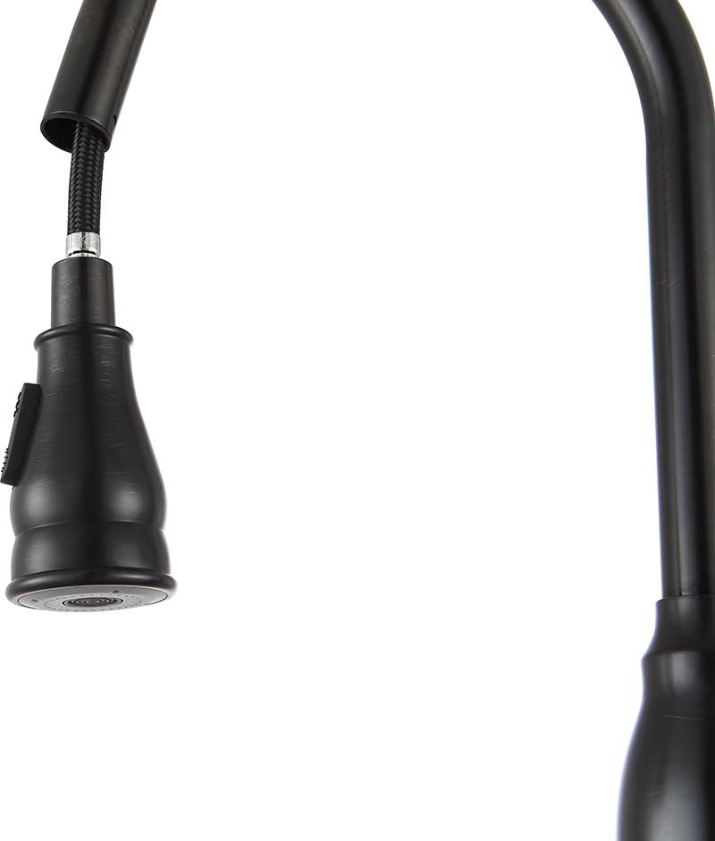 Anzzi Bell Single-Handle Pull-Out Sprayer Kitchen Faucet in Oil Rubbed Bronze KF-AZ215ORB 21