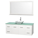 Wyndham Collection Centra 60" Single Bathroom Vanity Set for Vessel Sink - Matte White WC-WHE009-60-SGL-VAN-WHT 7