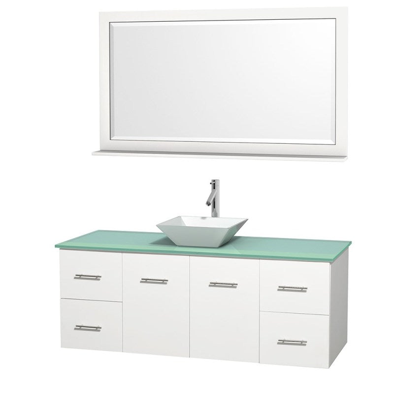 Wyndham Collection Centra 60" Single Bathroom Vanity Set for Vessel Sink - Matte White WC-WHE009-60-SGL-VAN-WHT 7