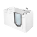 Ella's Bubbles M3058 Ella Deluxe 30"x 55" Microbubble Acrylic Walk-In Bathtub with Right Inward Swing Door, Thermostatic Faucet, Dual 2" Drains, White