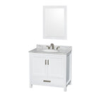 Wyndham Collection Sheffield 36" Single Bathroom Vanity - White WC-1414-36-SGL-VAN-WHT