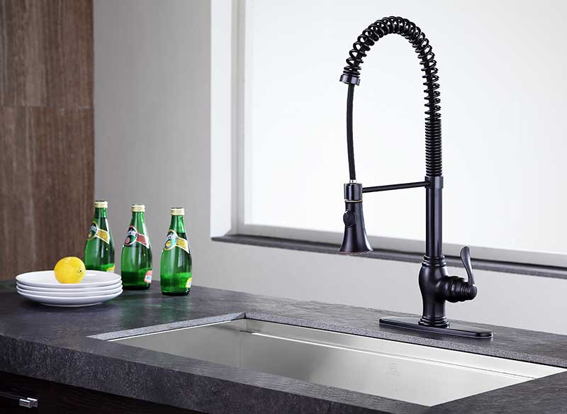 Anzzi Bastion Single-Handle Standard Kitchen Faucet in Oil Rubbed Bronze KF-AZ209ORB 2