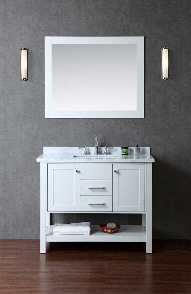 Ariel by Seacliff Bayhill 42" Single-Sink Bathroom Vanity Set With Mirror SCBAY42SCG