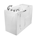 Ella's Bubbles OLA2652D-L-hHB-D Transfer26 26"x 52" Air and Hydro Massage Acrylic Walk-In Tub with Heated Seat, Digital Control, Ella 5pc. Fast-Fill Faucet, Left Dual 2" Drains, White