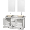 Wyndham Collection Acclaim 60" Double Bathroom Vanity for Vessel Sinks - White WC-CG8000-60-DBL-VAN-WHT 7