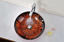 Anzzi Ore Series Deco-Glass Vessel Sink in Lustrous Red and Black LS-AZ8109 2