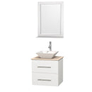Wyndham Collection Centra 24" Single Bathroom Vanity Set for Vessel Sink - Matte White WC-WHE009-24-SGL-VAN-WHT 2