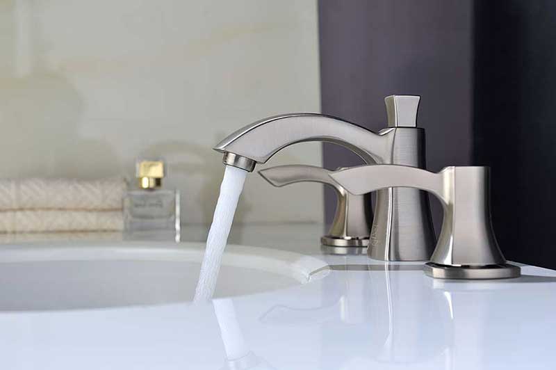 Anzzi Sonata Series 2-Handle Bathroom Sink Faucet in Brushed Nickel 5