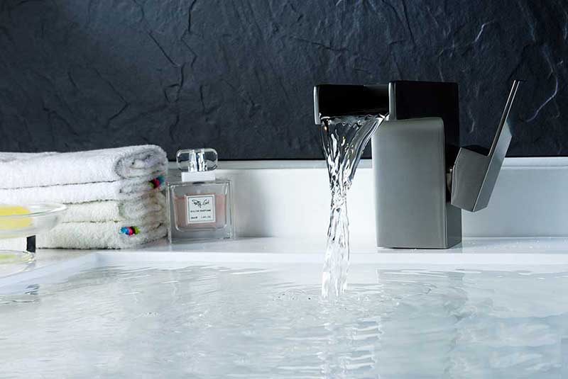 Anzzi Zhona Single Handle Bathroom Sink Faucet in Brushed Nickel 3