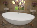 Anzzi Masoko 6.2 ft. Solid Surface Center Drain Freestanding Bathtub in Matte White FT-AZ8420 2