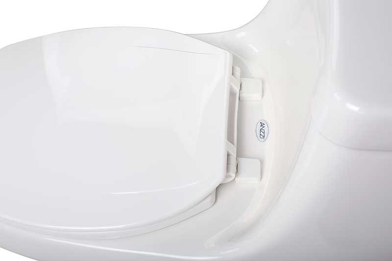Anzzi Zeus 1-piece 1.28 GPF Single Flush Elongated Toilet in White T1-AZ058 13