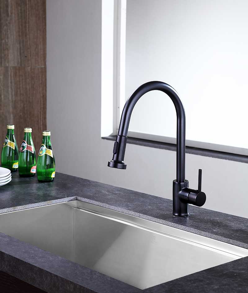 Anzzi Somba Single-Handle Pull-Out Sprayer Kitchen Faucet in Oil Rubbed Bronze KF-AZ213ORB 4