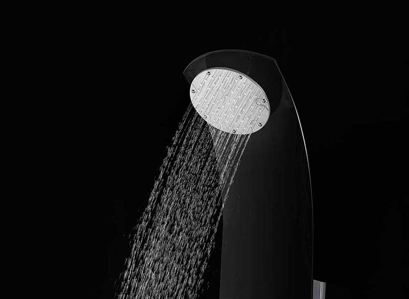Anzzi LLANO Series 56 in. Full Body Shower Panel System with Heavy Rain Shower and Spray Wand in Black 6