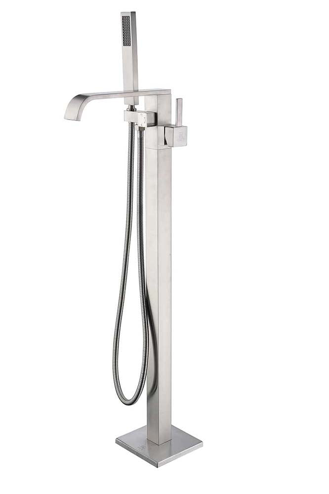 Anzzi Angel 2-Handle Claw Foot Tub Faucet with Hand Shower in Brushed Nickel FS-AZ0044BN