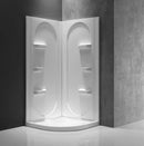 Anzzi Studio 38 in. x 38 in. x 75 in. 2-piece DIY Friendly Corner Shower Surround in White