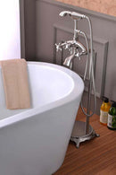 Anzzi Tugela 3-Handle Claw Foot Tub Faucet with Hand Shower in Brushed Nickel FS-AZ0052BN 2