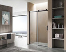 Anzzi Rhodes Series 48 in. x 76 in. Frameless Sliding Shower Door with Handle in Matte Black SD-FRLS05701MB 2