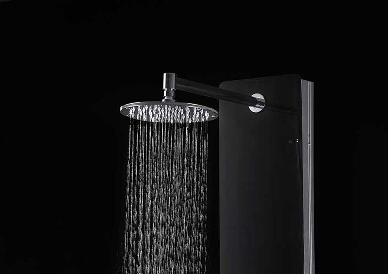 Anzzi LANDE Series 56 in. Full Body Shower Panel System with Heavy Rain Shower and Spray Wand in Black 6