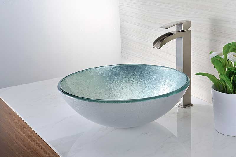 Anzzi Komupau Series Deco-Glass Vessel Sink in Churning Silver S195 5