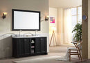 Ariel Bath Westwood 61" Double Sink Vanity Set in Black 2