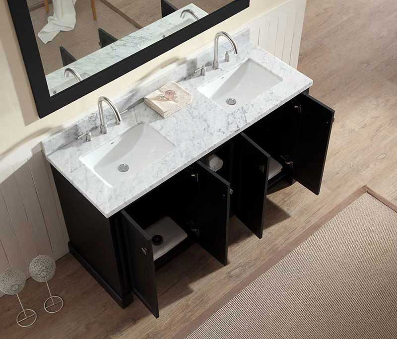 Ariel Bath Westwood 61" Double Sink Vanity Set in Black 3