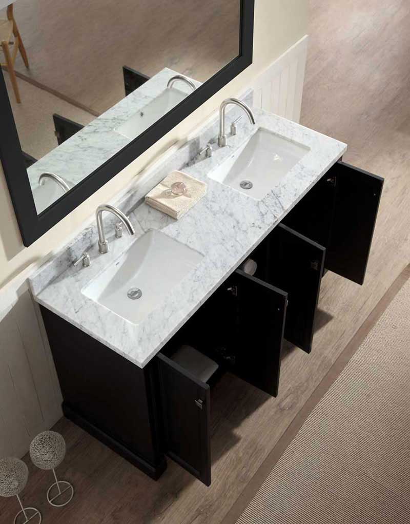 Ariel Bath Westwood 61" Double Sink Vanity Set in Black 4