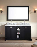 Ariel Bath Westwood 61" Double Sink Vanity Set in Black
