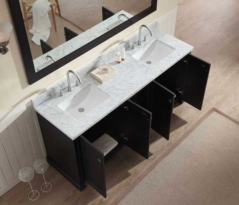 Ariel Bath Westwood 73" Double Sink Vanity Set in Black 3