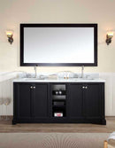 Ariel Bath Westwood 73" Double Sink Vanity Set in Black
