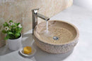 Anzzi Desert Basin Vessel Sink in Classic Cream Marble 2