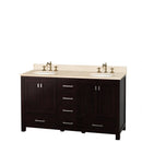 Wyndham Collection Abingdon 60" Double Bathroom Vanity - Espresso WC-1515-60-ESP-DBL