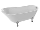 Anzzi LEGION 5.5 ft. Claw Foot One Piece Acrylic Freestanding Soaking Bathtub in Glossy White 